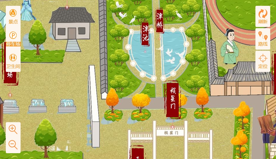 槐荫手绘地图景区语音讲解导览系统：智慧景区建设的基石